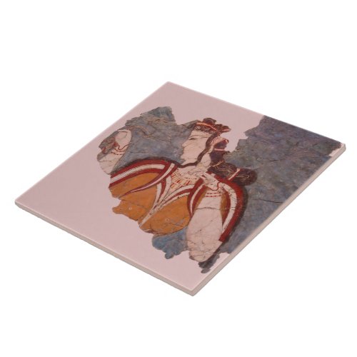 Minoan Wall Painting Tile