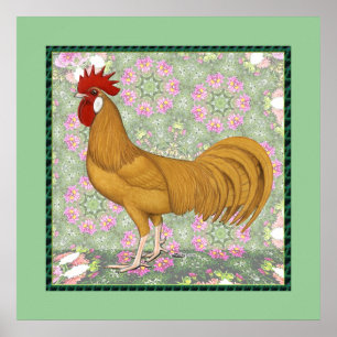 Minorca:  Old-fashioned Rooster Poster