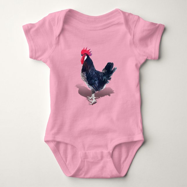 Minorca Rooster Baby Bodysuit (Front)