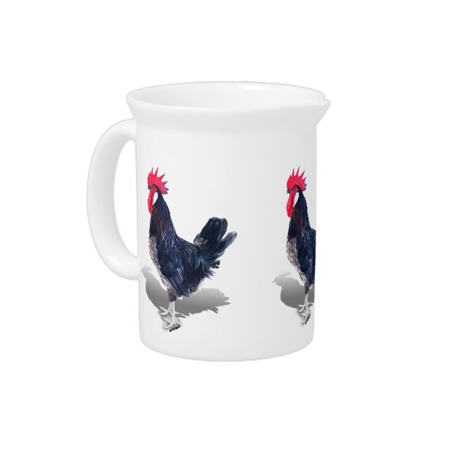 Minorca Rooster Beverage Pitcher (Left)