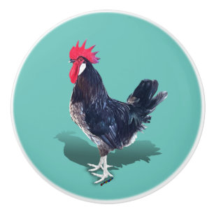 Minorca Rooster Ceramic Knob