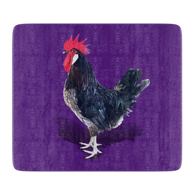 Minorca Rooster Cutting Board (Front)