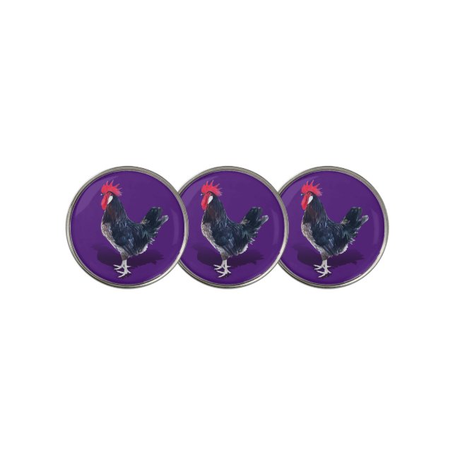 Minorca Rooster Golf Ball Marker (3 Up)