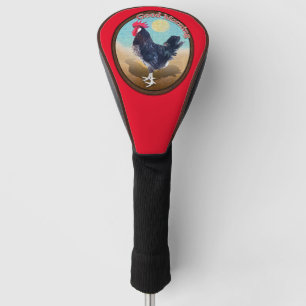 Minorca Rooster Good Morning Vintage Oval Golf Head Cover