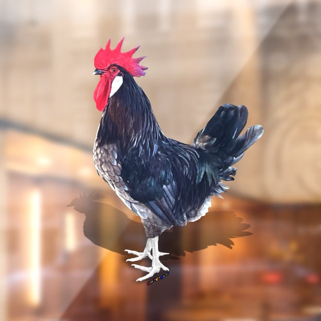 Minorca Rooster Window Cling (Sheet 2)