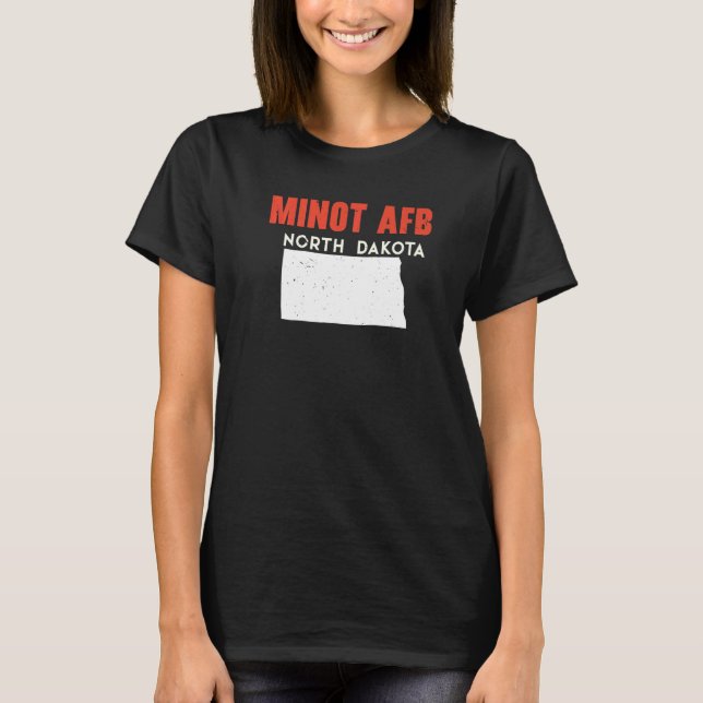 Minot AFB North Dakota USA State America Travel T-Shirt (Front)