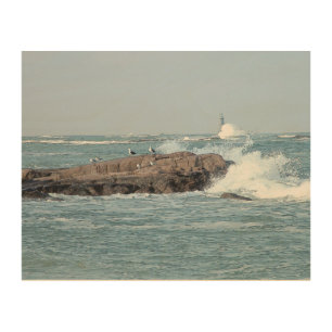 Minot Waves -- Scituate, MA Wood Wall Art