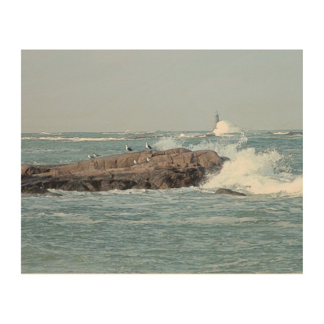 Minot Waves -- Scituate, MA Wood Wall Art (Front)