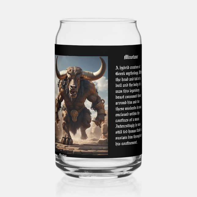 Minotaur  can glass (Back)