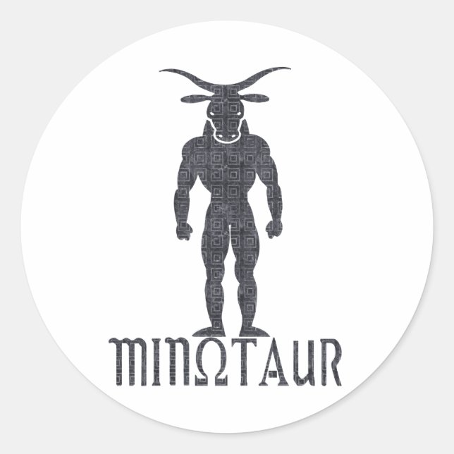 Minotaur Classic Round Sticker (Front)