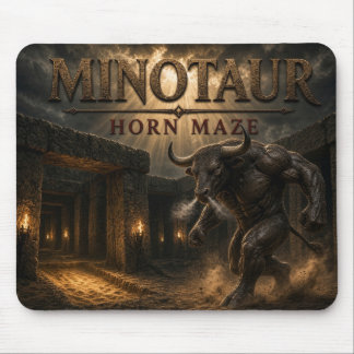 Minotaur Horn Maze Dark Realism Mouse Pad
