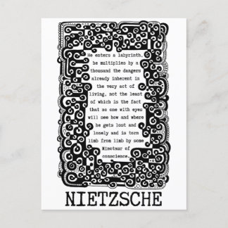 Minotaur of conscience quote by Nietzsche  Postcard