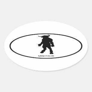 Minotaur Oval Sticker