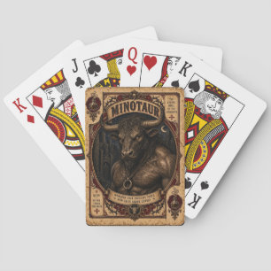 Minotaur, Vintage Circus Monsters Poker Cards