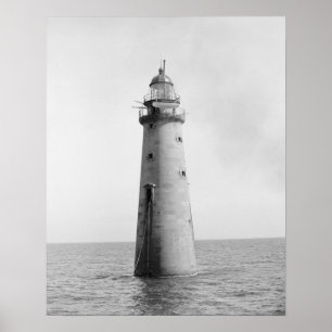 Minot's Ledge Light, 1880. Vintage Photo Poster
