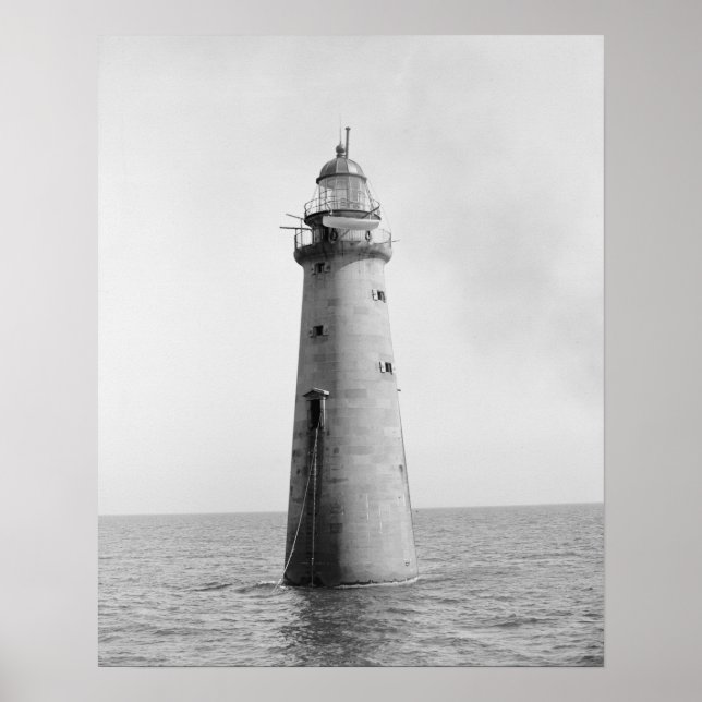 Minot's Ledge Light, 1880. Vintage Photo Poster (Front)