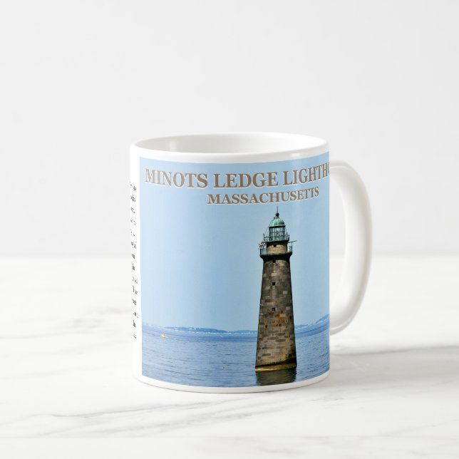 Minots Ledge Lighthouse, Massachusetts Mug (Front Right)