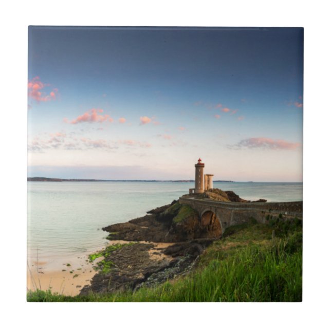 Minou Lighthouse | France Brittany Finistere Ceramic Tile (Front)