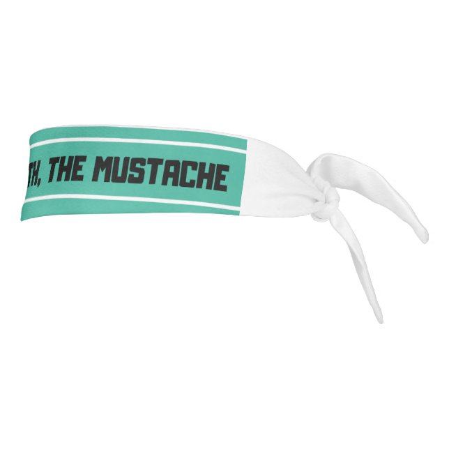 Minshew The Man, The Myth, The Mustache Teal Tie Headband (Rotate 90)