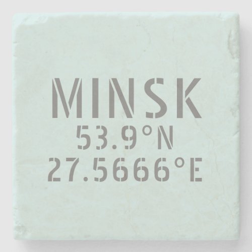 Minsk Latitude Longitude Coordinates   Stone Coaster