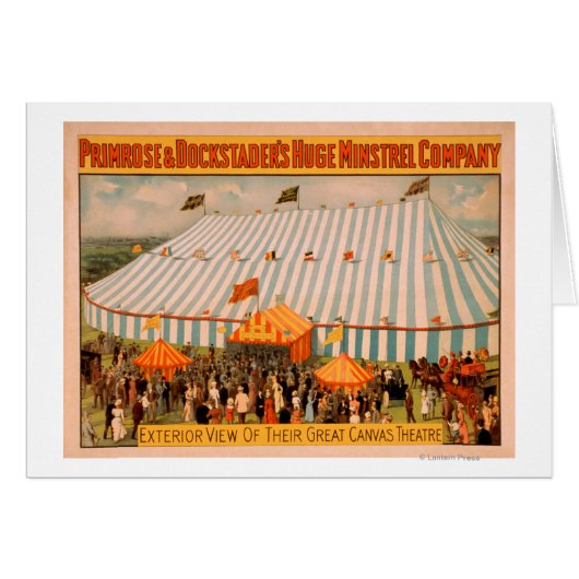 Minstrel's Exterior View of Huge Canvas Theatre (Front Horizontal)