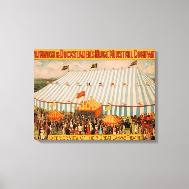 Minstrel's Exterior View of Huge Canvas Theatre Print (Front)