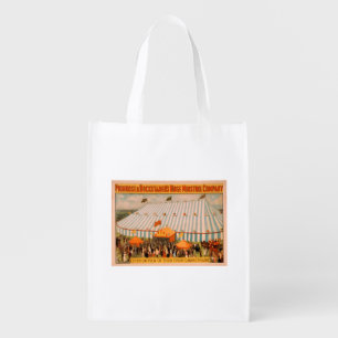 Minstrel's Exterior View of Huge Canvas Theatre Reusable Grocery Bag