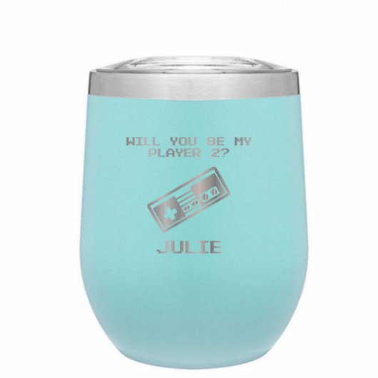 Mint 12oz Gamer Insulated Wine Tumbler (Front)
