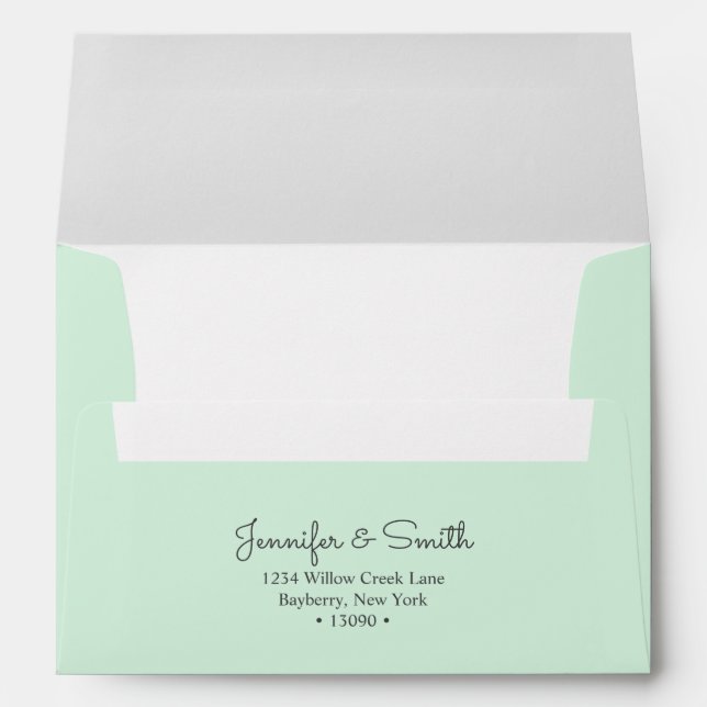 Mint A7 Envelope in minimalist & in inviting tone (Back (Bottom))