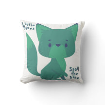 Mint and Blue Cute Baby Fox with Bible Verse