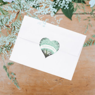 Mint and Blue Floral Wedding Seal