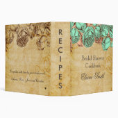 Mint and Coral Roses Bridal Recipe Folder (Background)