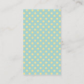 Mint and Gold Faux Glitter Dots Business Card (Back)