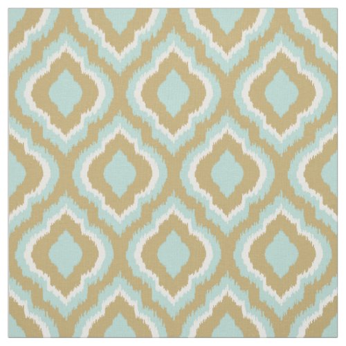 Mint and Gold Ikat Moroccan Fabric