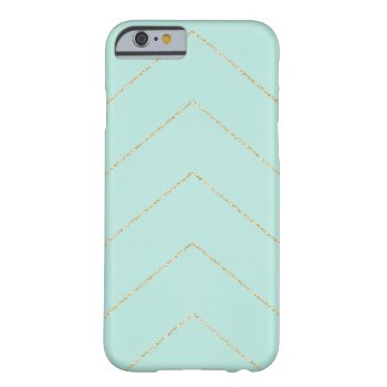 Mint And Gold Stripe Pattern Barely There Iphone 6 Case by eventfulcards at Zazzle
