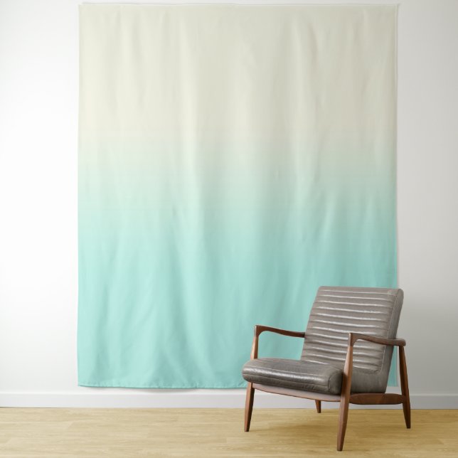 Mint And Ivory Gradient Ombre Photo Backdrop (In Situ)