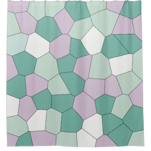 Mint and Lavender Shower Curtain