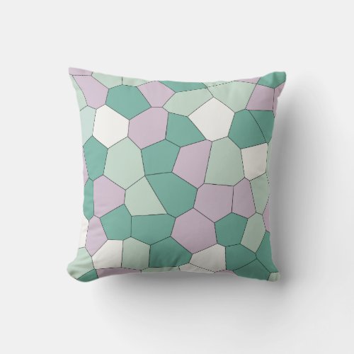 Mint and Lavender Throw Pillow