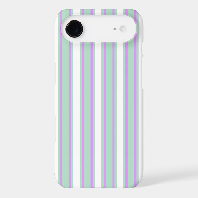 Mint and lilac candy stripes Case-Mate iPhone case (Back)