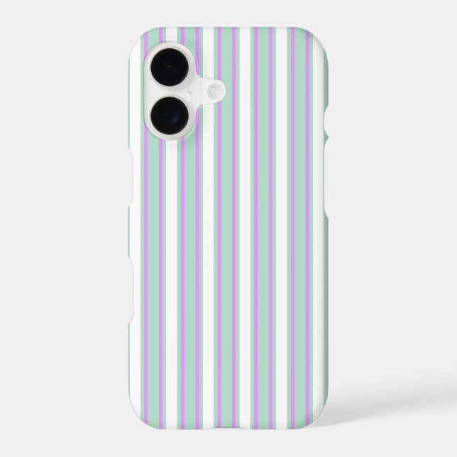 Mint and lilac candy stripes Case-Mate iPhone case (Back)