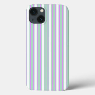 Mint and lilac candy stripes Case-Mate iPhone case