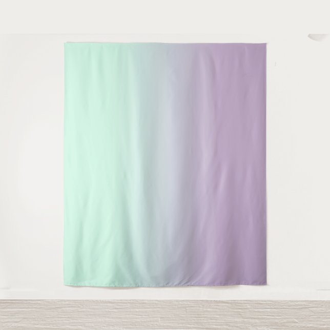Mint And Lilac Gradient Ombre Photo Backdrop (Front)