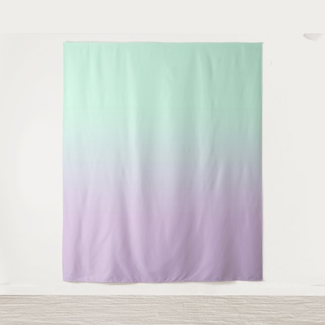 Mint And Lilac Gradient Ombre Photo Backdrop (Front)