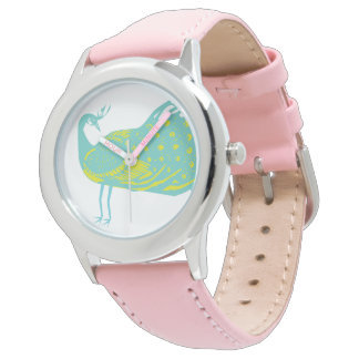 Mint and Lime Peacock Watch