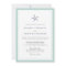 Mint and Navy Starfish Nautical Wedding Invitation