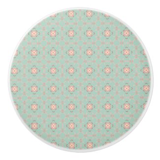 Mint and Peach Modern Floral Seamless