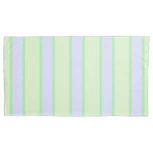 Mint and Periwinkle Pastel Stripe Pillowcase