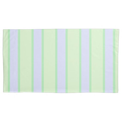 Mint and Periwinkle Pastel Stripe Pillowcase