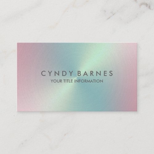 Mint and Pink Sheen Business Card