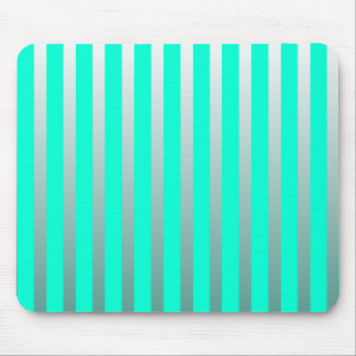 Mint And Sliver Stripes Mouse Pad